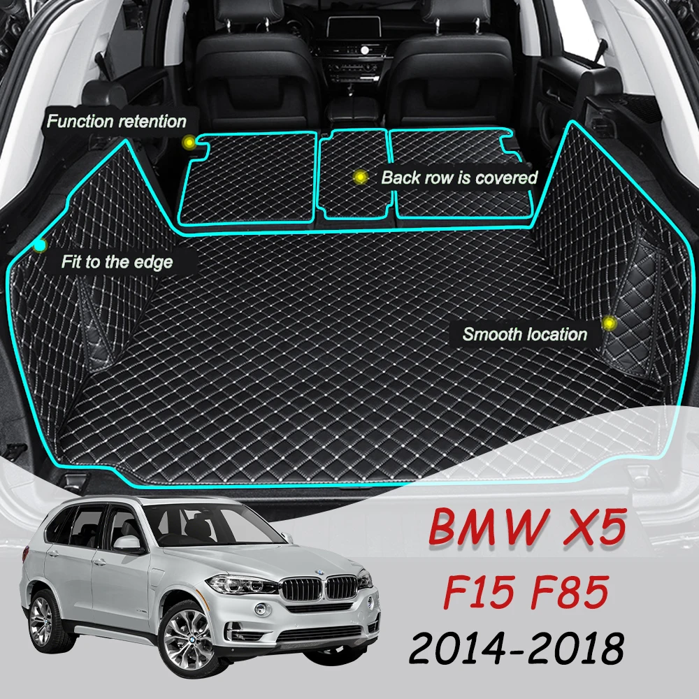 

Кожаный коврик для багажника автомобиля для BMW X5 F15 F85 2014-2018, напольный коврик для багажника, ковер, автомобильные аксессуары