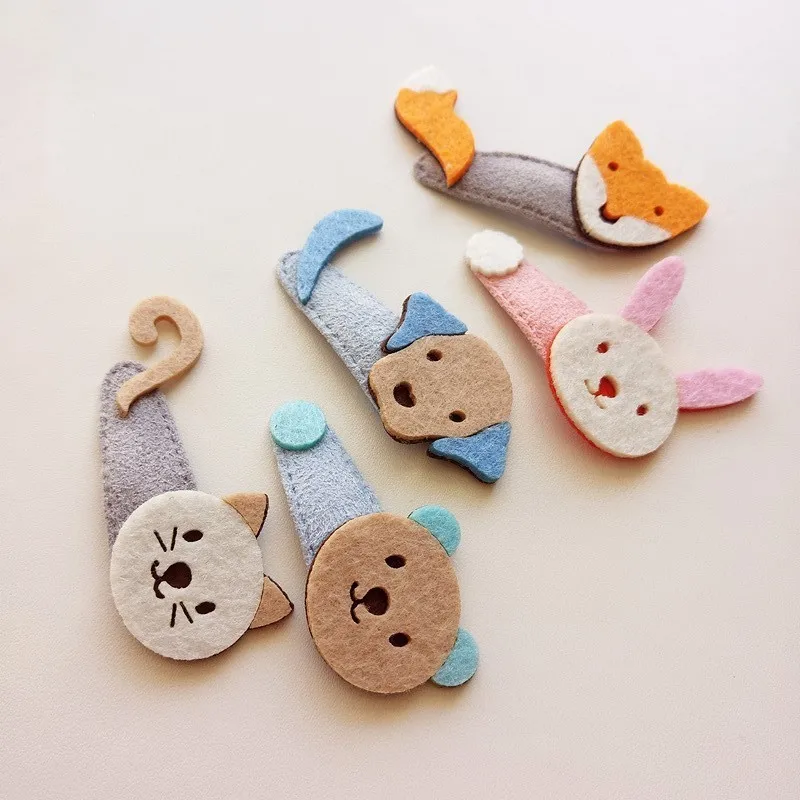 1 шт. Новые Креативные милые заколки для волос с мультяшным котом медведем лисой