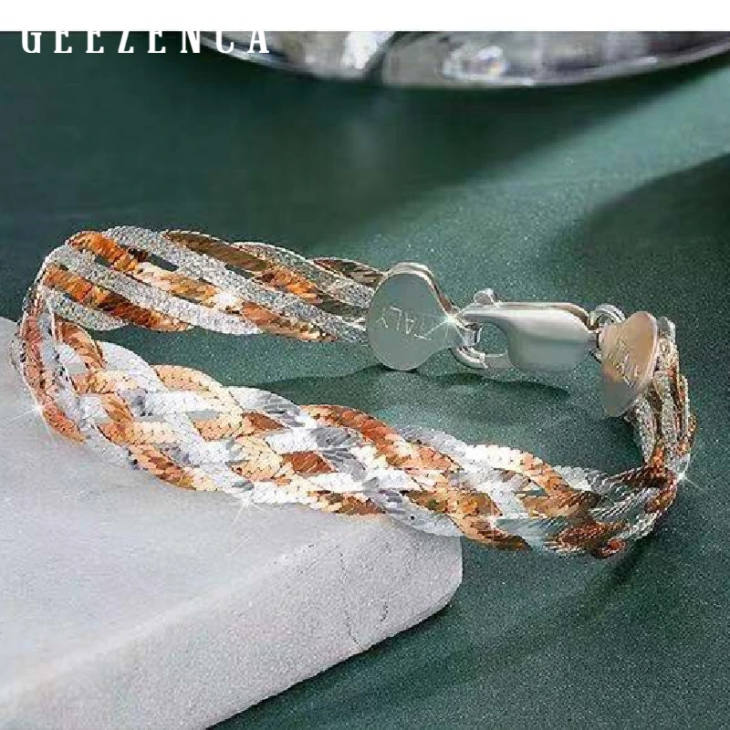 Итальянские ювелирные изделия из стерлингового серебра 925 пробы цвет розового