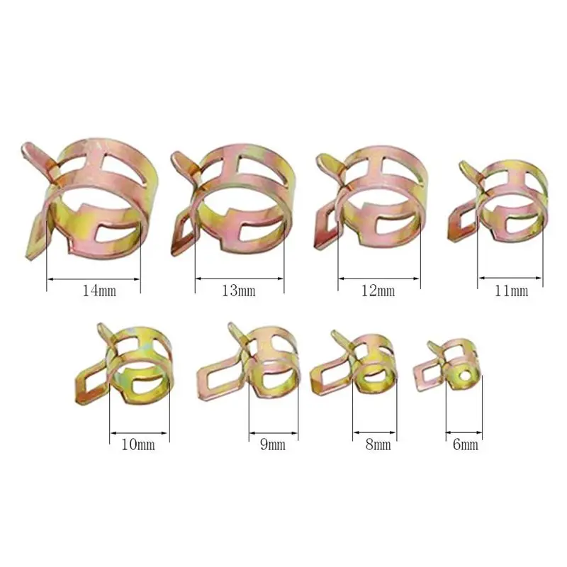 Пружинный хомут для шланга 96 шт./8 размеров топливная/Силиконовая Вакуумная труба