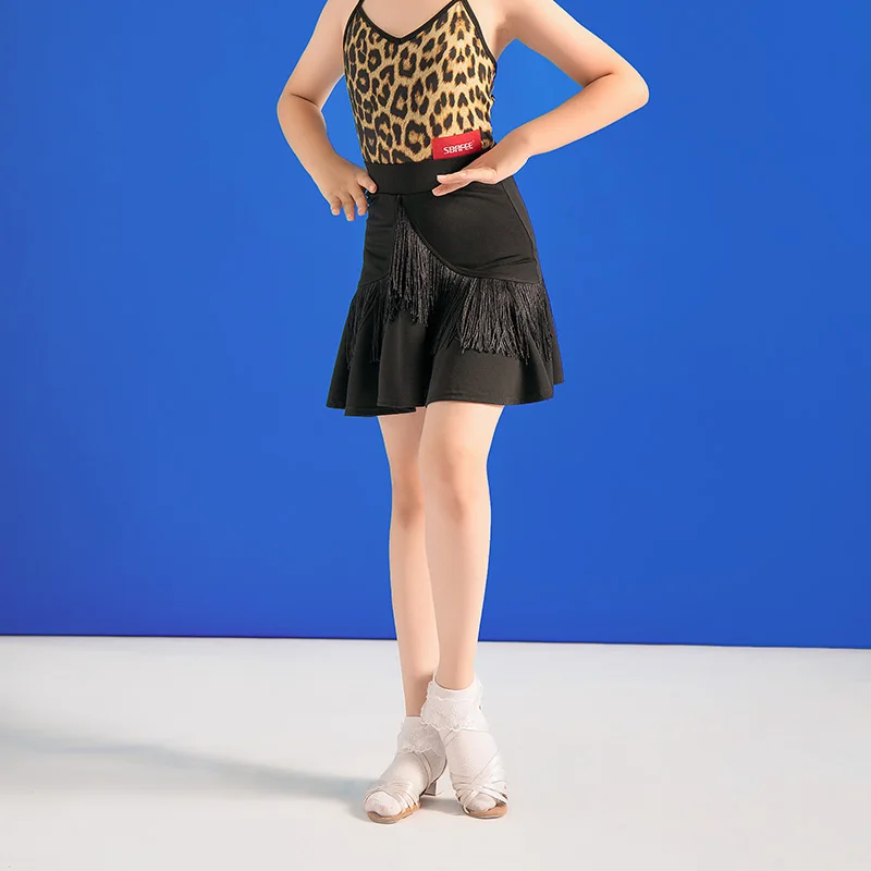 Юбка для латинских танцев девочек Танцевальные костюмы с бахромой Костюмы