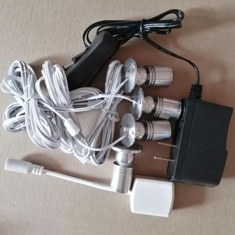 Светодиодные лампы под шкаф шайба с переключателем 43/4/6/8 12V US/EU/UK адаптер кухонный