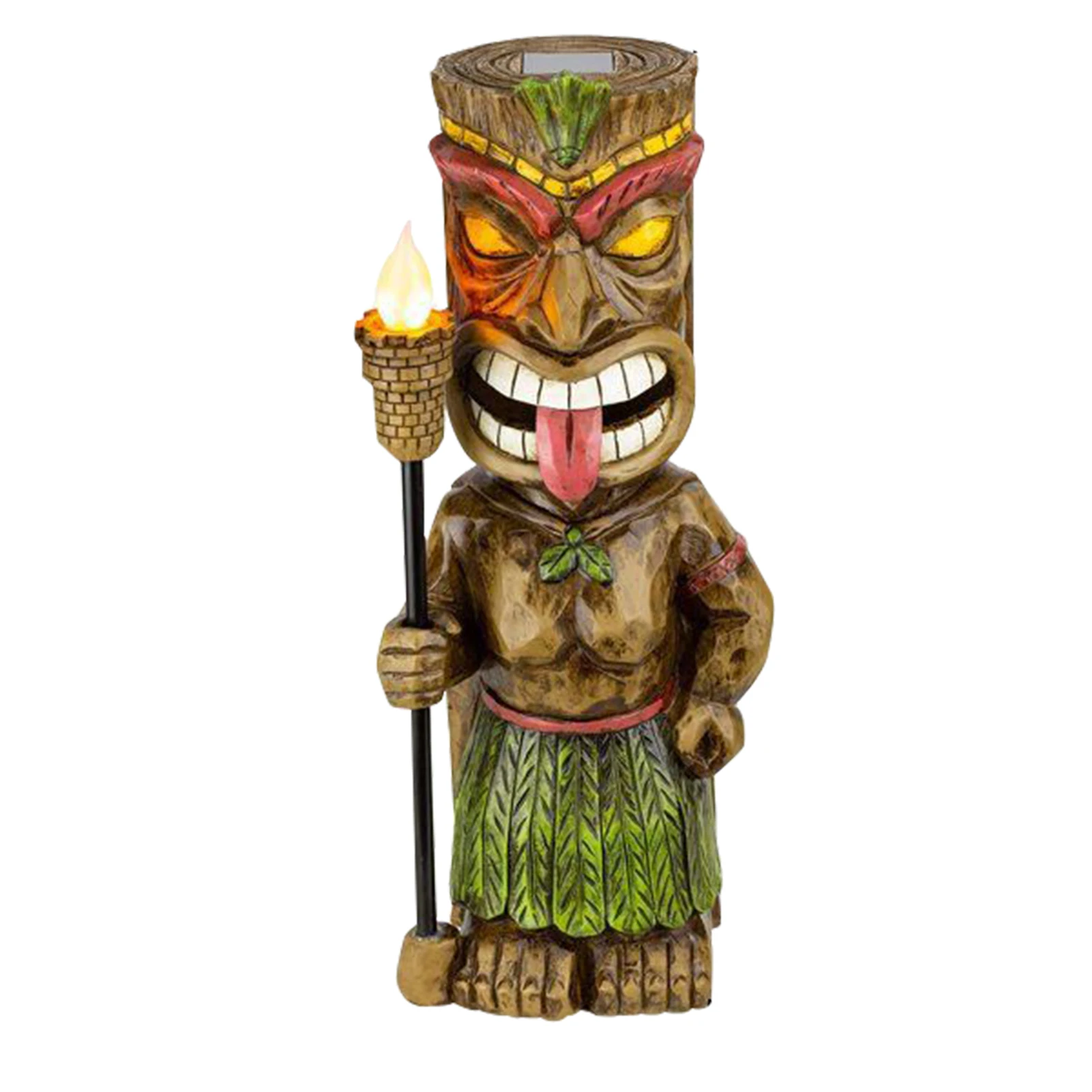 

Outdoor Solar Mayan Ornaments with Torch Resin Mayan Cultural Charm Crafts for Home Garden Courtyard PLDI889