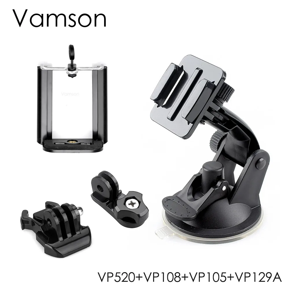 Vamsonfor gopro Автомобильная присоска hero 7 6 5 4 для DJI OSMO Экшн-камера стеклянная присоска аксессуар для xiaomiyi 4K VP521 - Colour: VP520-108-105-VP129A