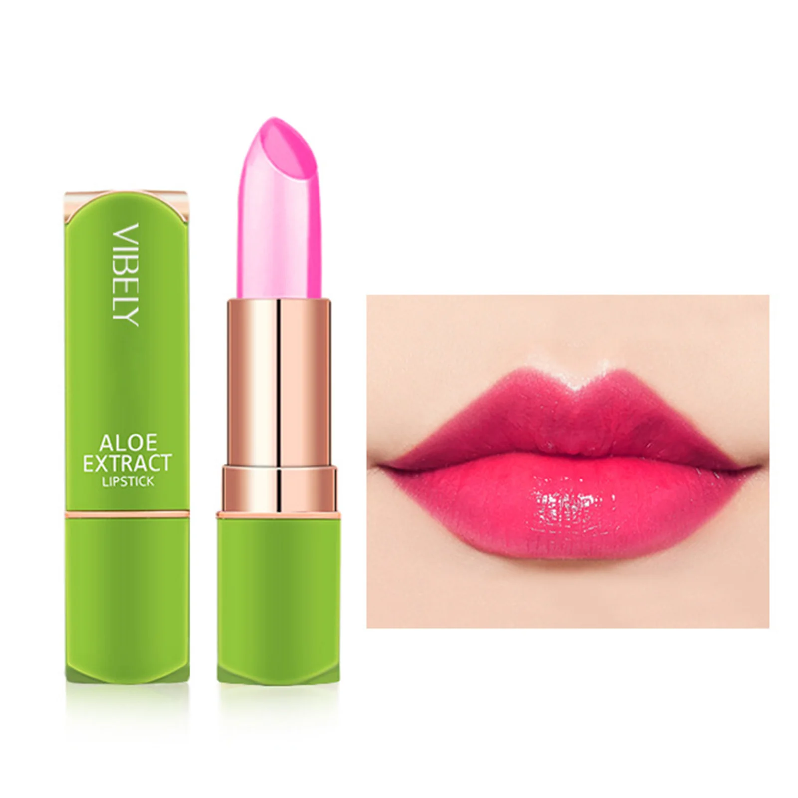 Помада с алоэ вера меняющая цвет при температуре блеск для губ Восстанавливающий