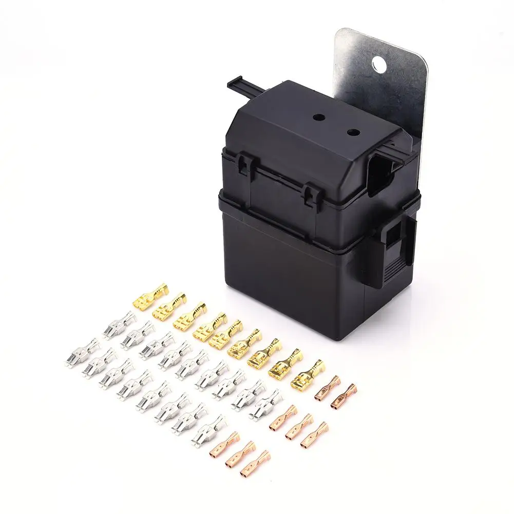 

DC 12V-32V 8 Way Car Auto Fuse Box With 2 Relay Blade Fuse Blocks Kits Spare Parts For Wire Modification Of Cars
