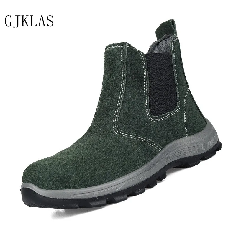 

Unisex Work Shoes Men Boots Steel Toe Cap Indestructible Safety Shoes Wear-Resistant Anti-Scalding Welding Safety Boots Women