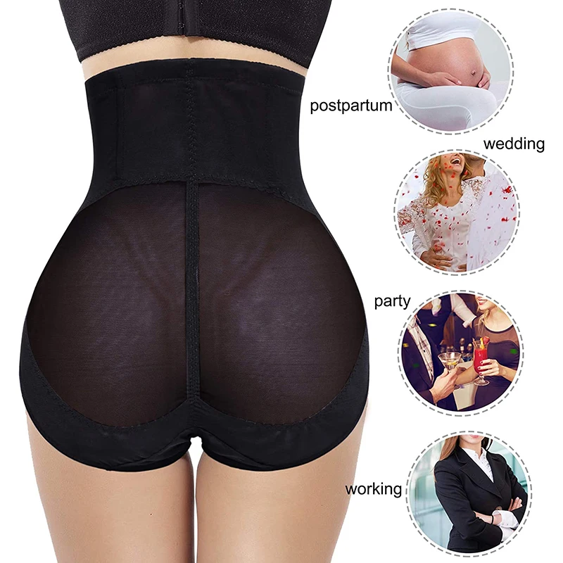 

Women Waist Trainer Body Shaper Butt Lifter Seamless Shapewear Hi-Waist Double Tummy Control Panties Thigh Slimming Underwear
