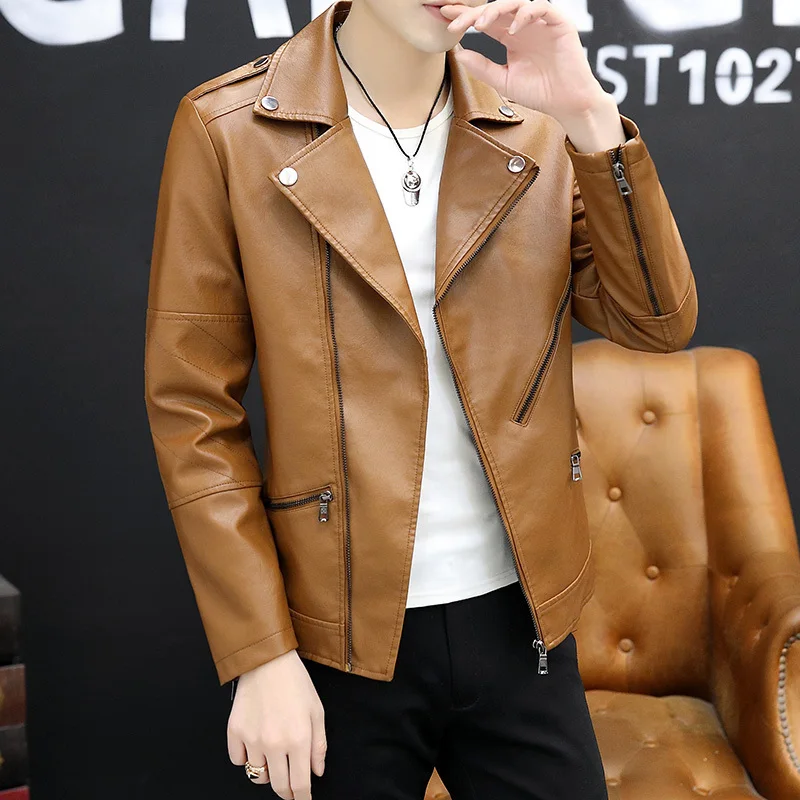 Мужские кожаные куртки Serkek Deri весенняя куртка на молнии в стиле пэчворк из