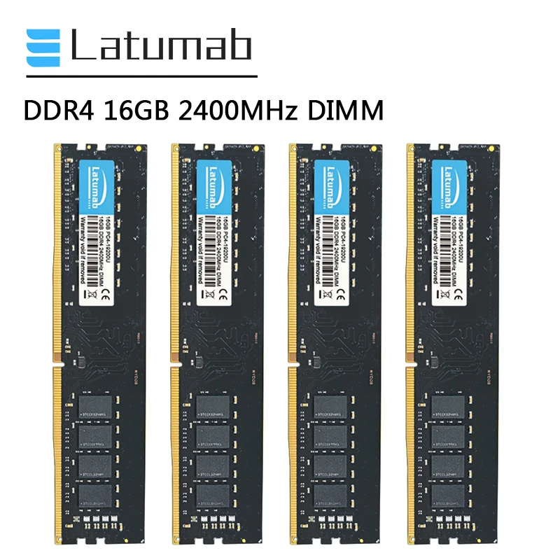 

Latumab DDR4 RAM 16GB 32GB 2400MHz Desktop Memory PC4-19200U 288Pin DIMM 1.2V Memoria RAM DDR4 Module