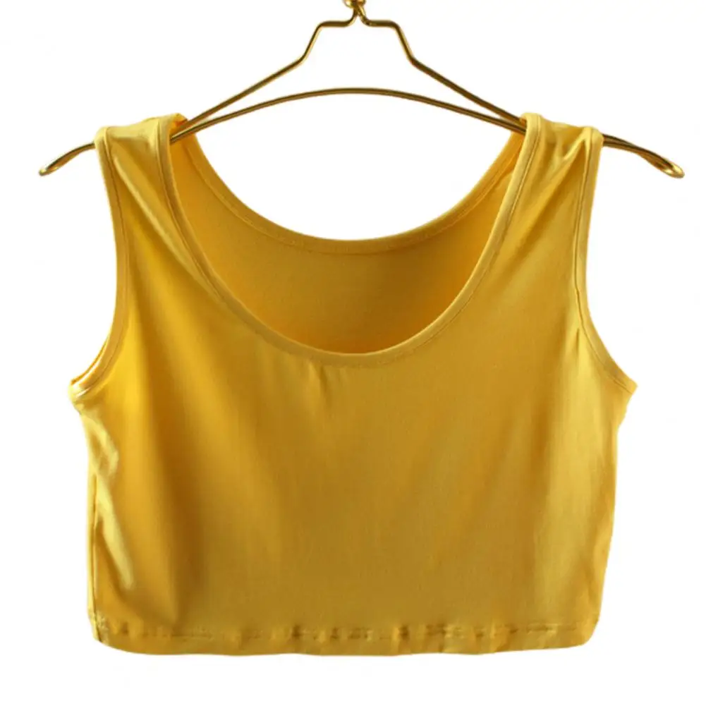 

Sleeveless U-neck Wrap Chest Modal Crop Top Tank Top Workout Vest Streetwear