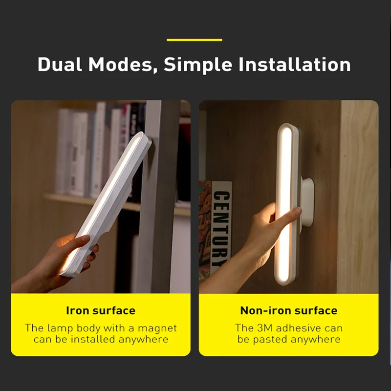

LED Desk Lamp Magnetic Table Lamp for Study Cabinet Light USB Rechargeable Stepless Dimming Dormitory Night lights