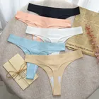 3 шт.компл. женские стринги с низкой посадкой, нижнее белье, дышащее нижнее белье, мягкие сексуальные стринги, модные удобные Однотонные трусы