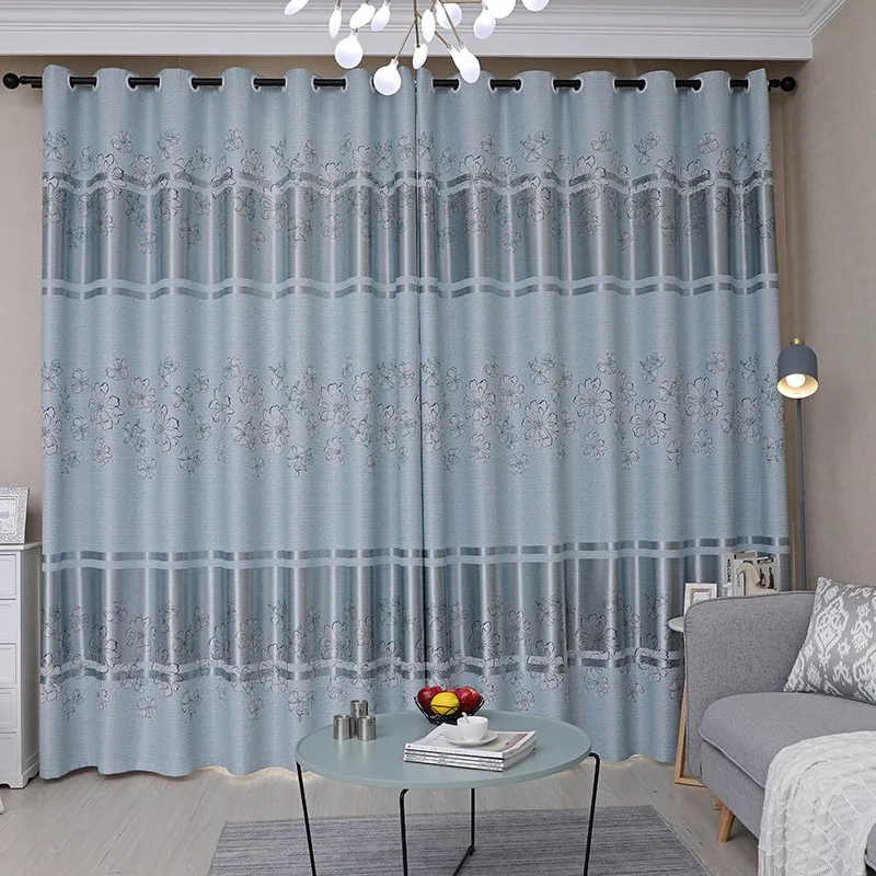 

Modern Minimalist Light Strip Print Full Blackout Curtains for Living Dining Room Bedroom.