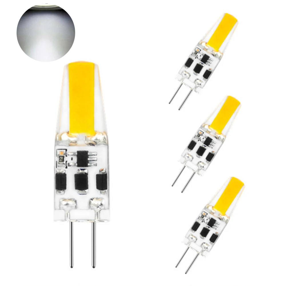 

4pcs DC12-24V Silicone LED Bulb G4 Hotel Durable Dimmable No Flickering Energy Saving COB Lamp 2W Home Mini