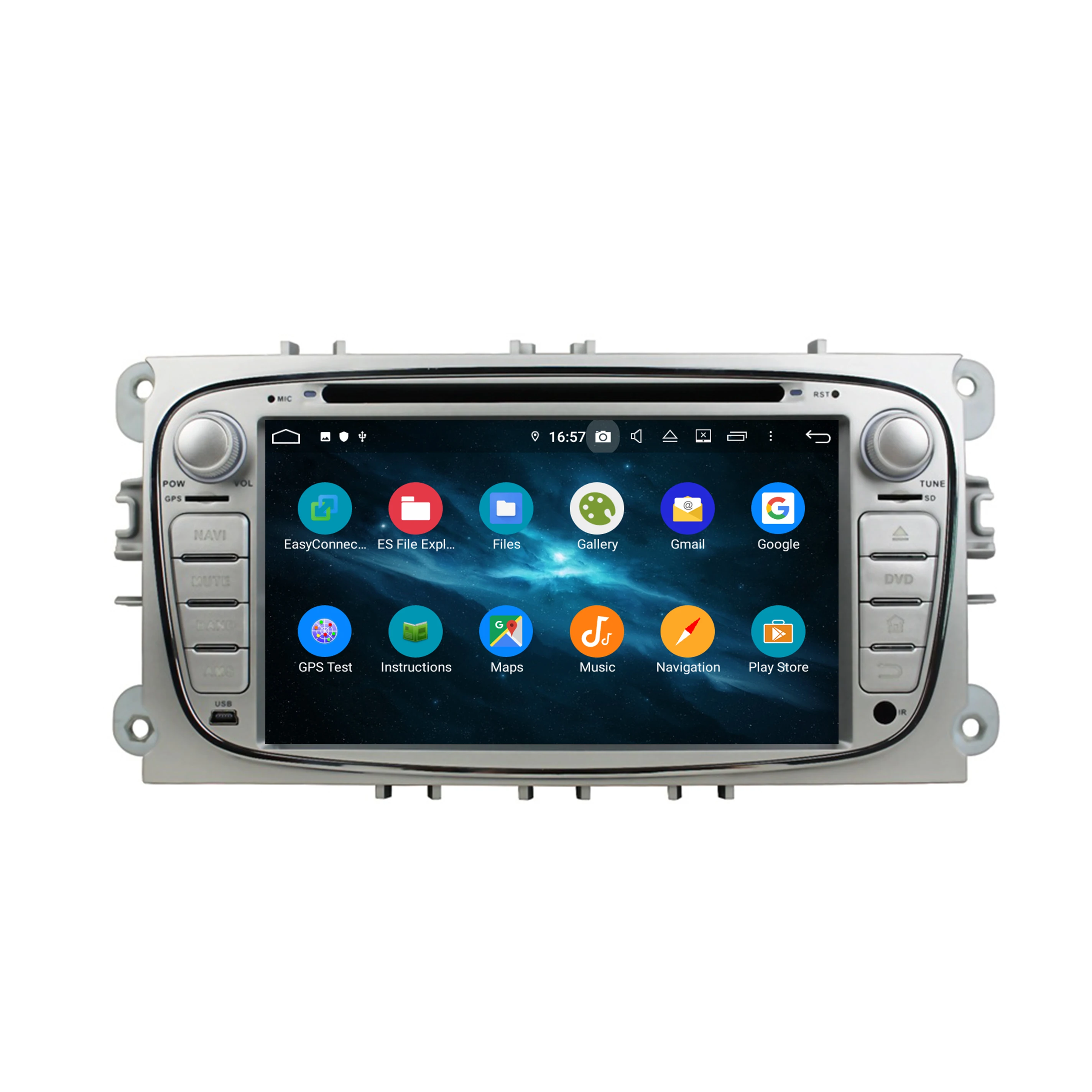 7 &quot2 Din 8 ядер Android 9 0 автомобильное радио для Ford Focus 2008 2010 dvd плеер черный