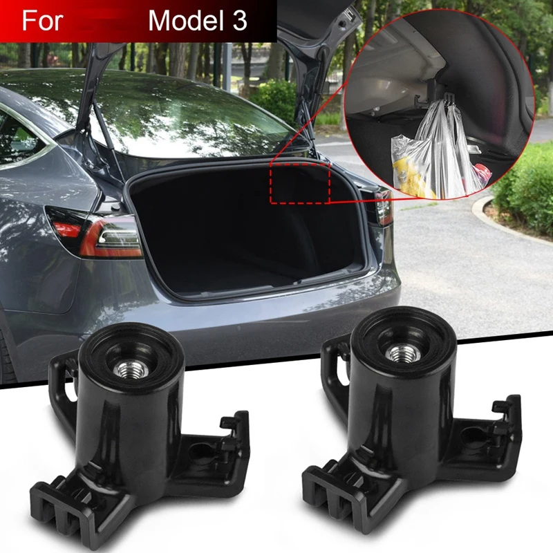 

2 PCS Trunk Hook Car Pendant Trunk Grocery Bag Hook Luggage Compartment Glove Bag Hook for Tesla Model 3