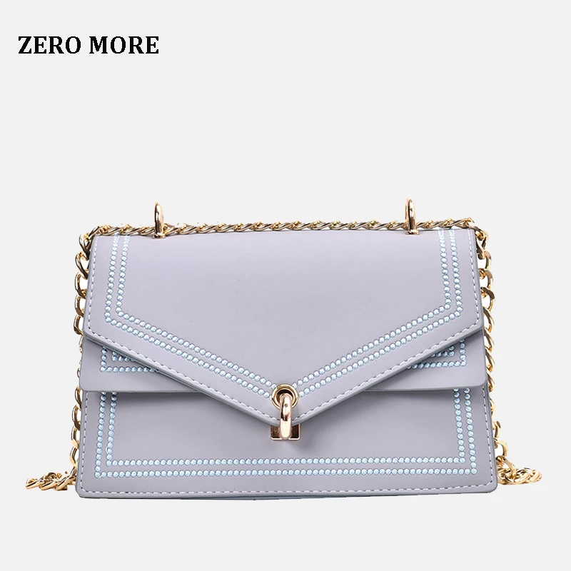 Fashion Luxury Embroidery Female Shoulder Bag PU Leather Women Handbag Ladies Classic Chains Strap Messenger Crossbody Bags | Багаж и