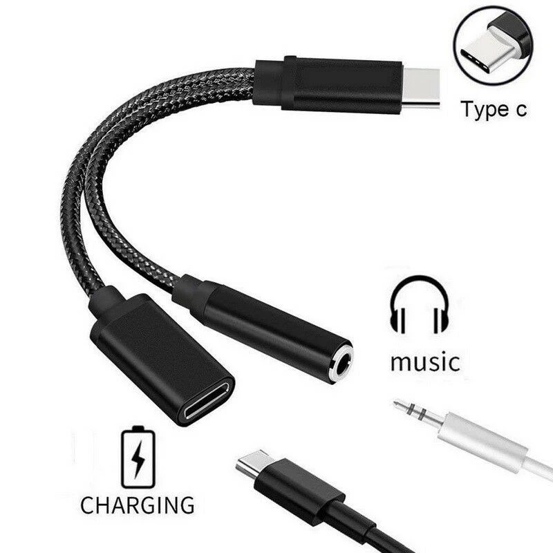 USB-C Тип C до 3 5 мм разъем Aux зарядки аудио адаптер 2 в 1 разветвитель для Huawei хiaomi Samsung