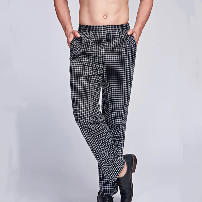 Униформа шеф повара брюки в полоску с эластичной талией одежда для ресторанов и