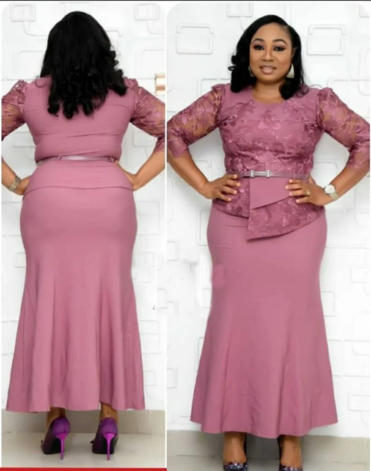 

Lace Stitching Sexy Plus Size Summer Maxi Dresses Long Sleeve Elegant Women Bodycon Evening Party Dress Afican 4XL 5XL