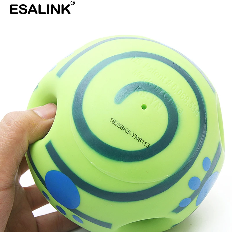 ESALINK 15 см воблый Wag Giggle Ball звуковая игрушка для собаки игрушки домашних животных