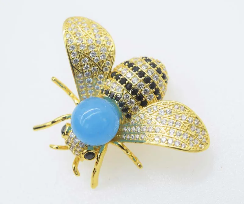 Брошь в виде пчелы из пресноводного жемчуга белая/черная/желтая/серая/Нефритовая