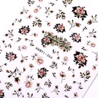 1 лист 3D Цветочный стикер для ногтей клейкие растения красочные красивые цветы переводные наклейки для ногтей декор для ногтей