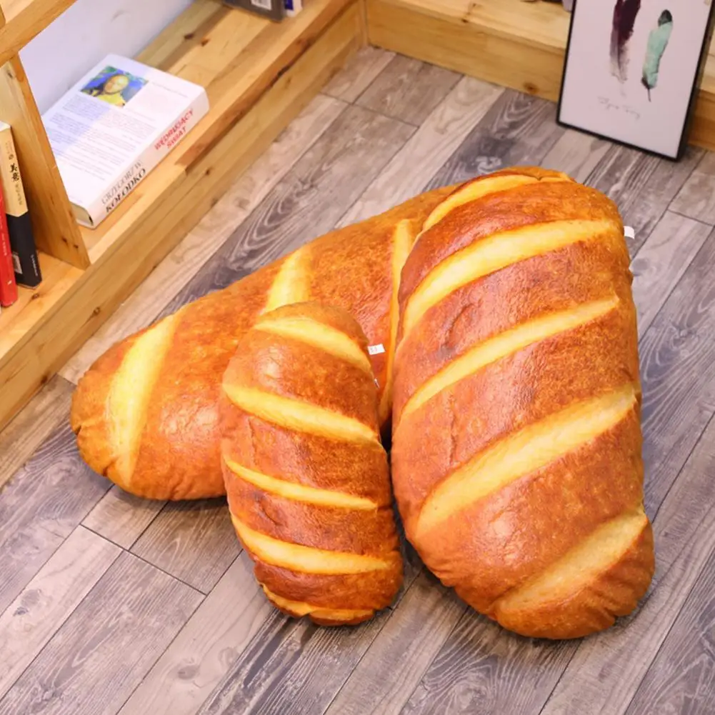 Bread Doll Pillow Stuffed Decorative Cotton Simulation Bread Pillow For Home Decor Kids Children Plush Toy