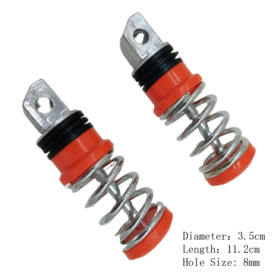 

B285 Motorcycle Spring Foot Rest Motorbike Modification Foot Peg with Spring Pedal 8mm Hole Spring-Style Pedals