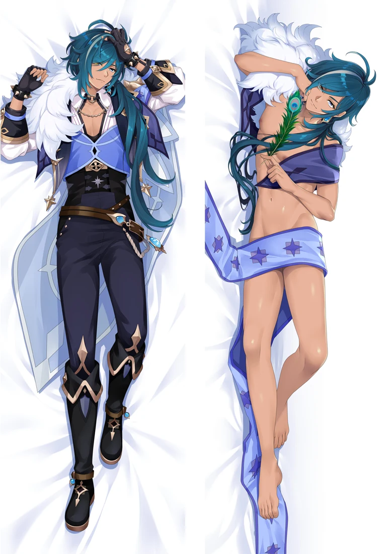 

Game Kaeya Genshin Impact Cosplay Dakimakura Pillow Case Hugging Body Prop