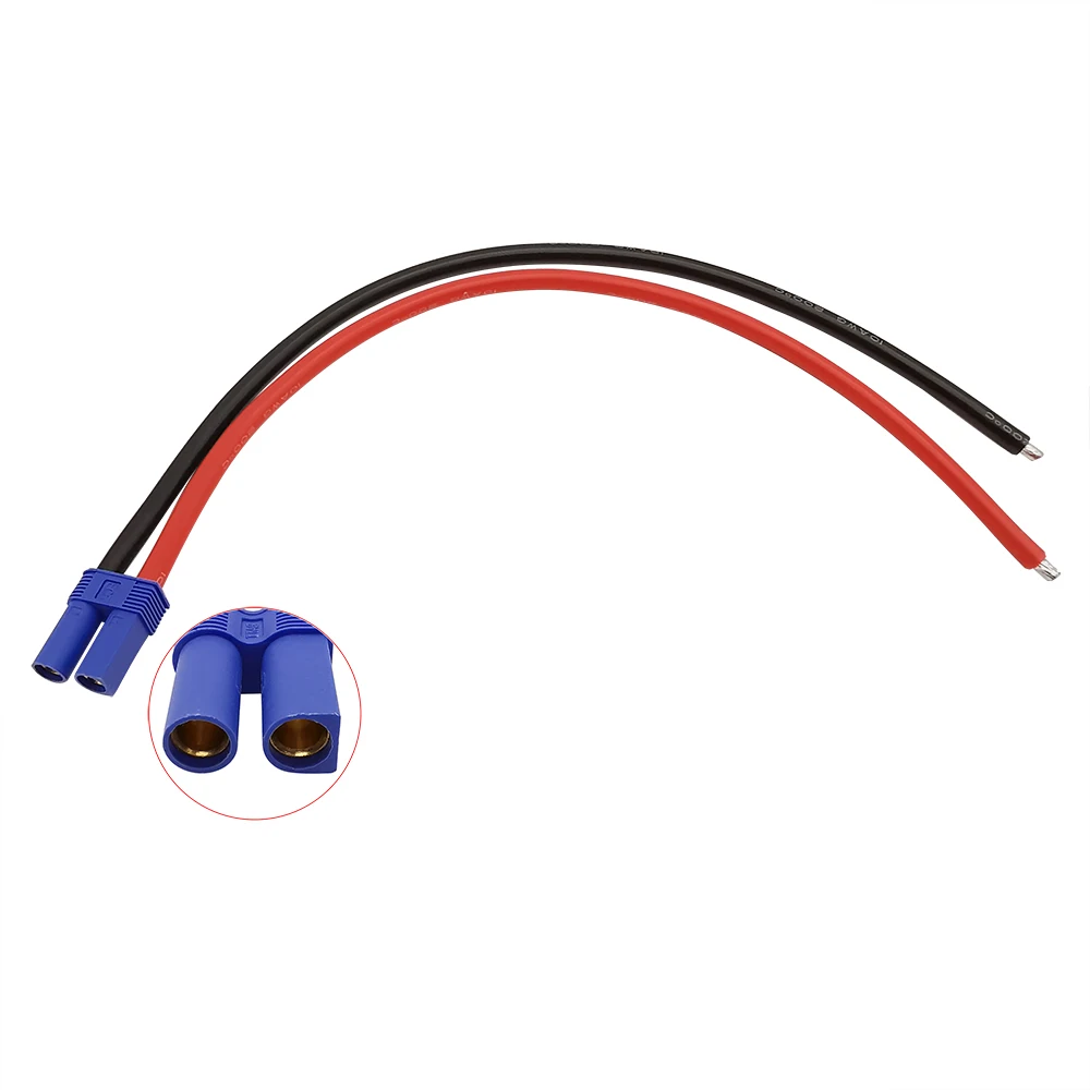 1 шт. EC5 штепсельная вилка папа гнездо 10AWG силиконовый соединитель кабеля для