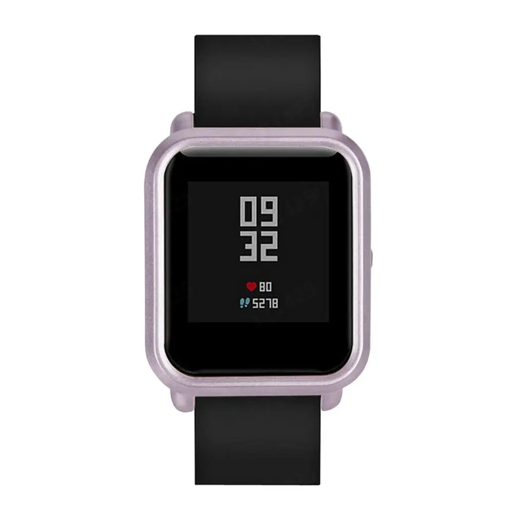 Rose Gold Защитный чехол для Huami Amazfit Bip Younth Watch, тонкий цветной чехол с рамкой, защитная оболочка, Caja de reloj# T3 - Цвет: Rose Gold