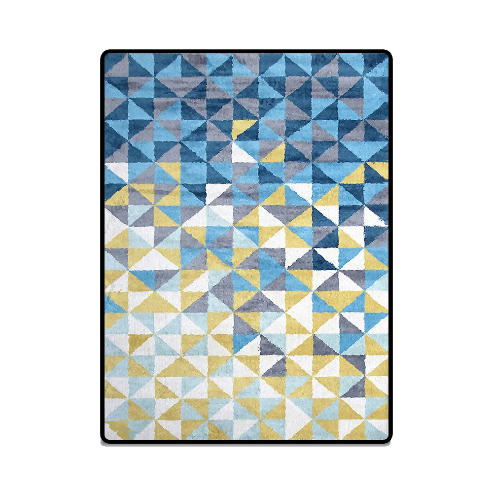 Ковер воздушный поцелуй для гостиной в скандинавском стиле геометрические синие