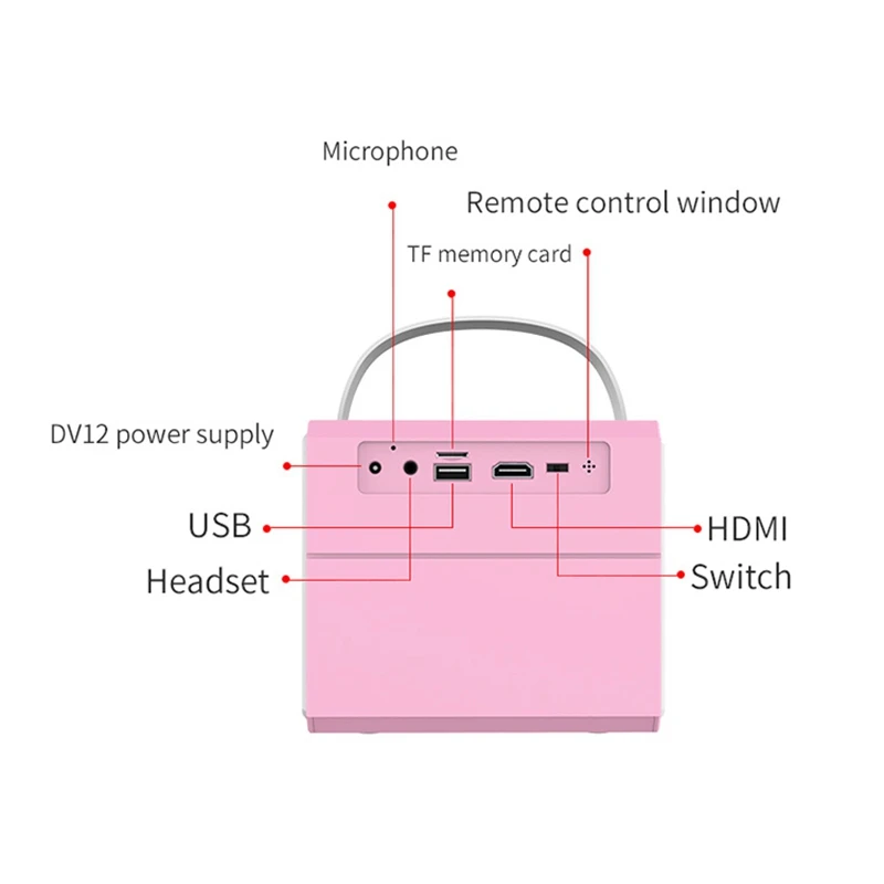 

J10 Mini Portable Projector Children Education Home Theater Projectors Support 1080P Mini (US Plug)