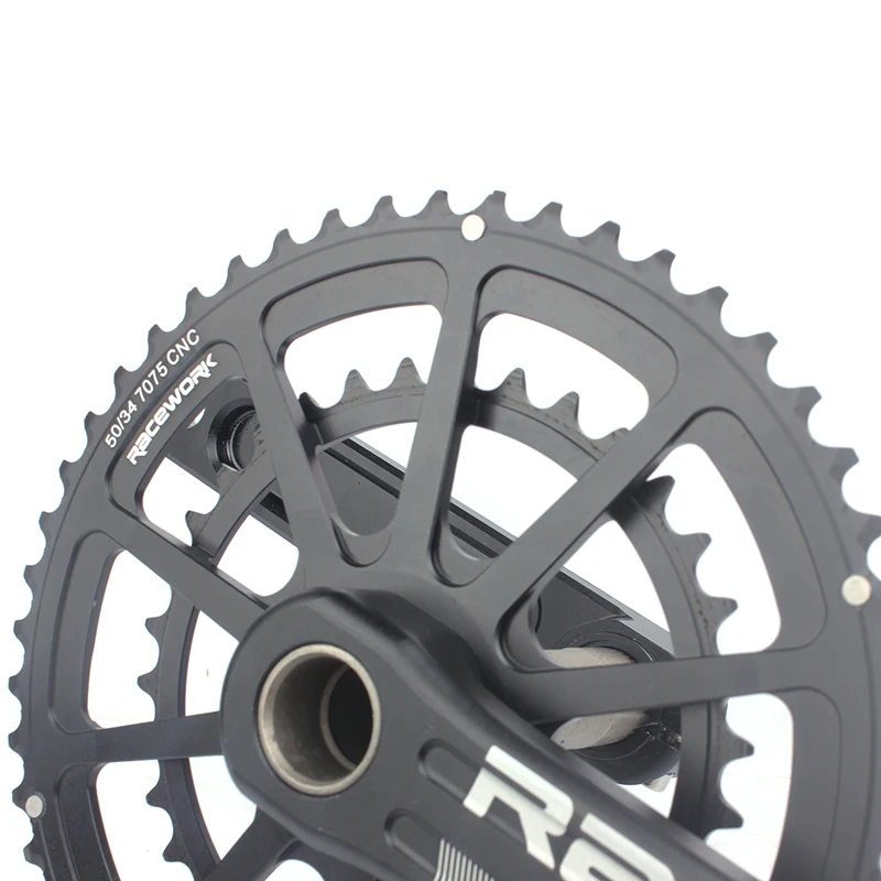 RACEWORK 3D30 Road Bike Crankset 50-34T 52-36T 53-39T 170mm 172.5mm 175mm 10 11 Speed Chainring Crank 22S GXP | Спорт и развлечения