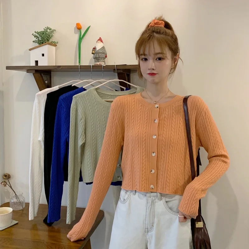 

Cardigan Sweater Autumn Clothes Women Pull femme hiver Ropa de mujer 2020 Women Sweaters Short Tops Vetement Winter clothing