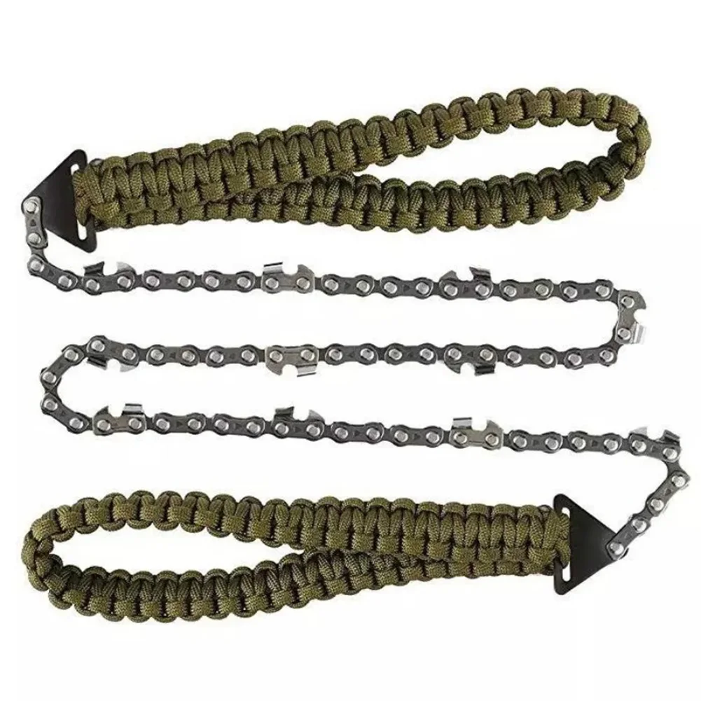 

Portable Manual Hand Steel Chain Steel Rope Chain Saw Hand-held Braided Rope Outdoor Camp Hiking Emergency Survival Travel Tool