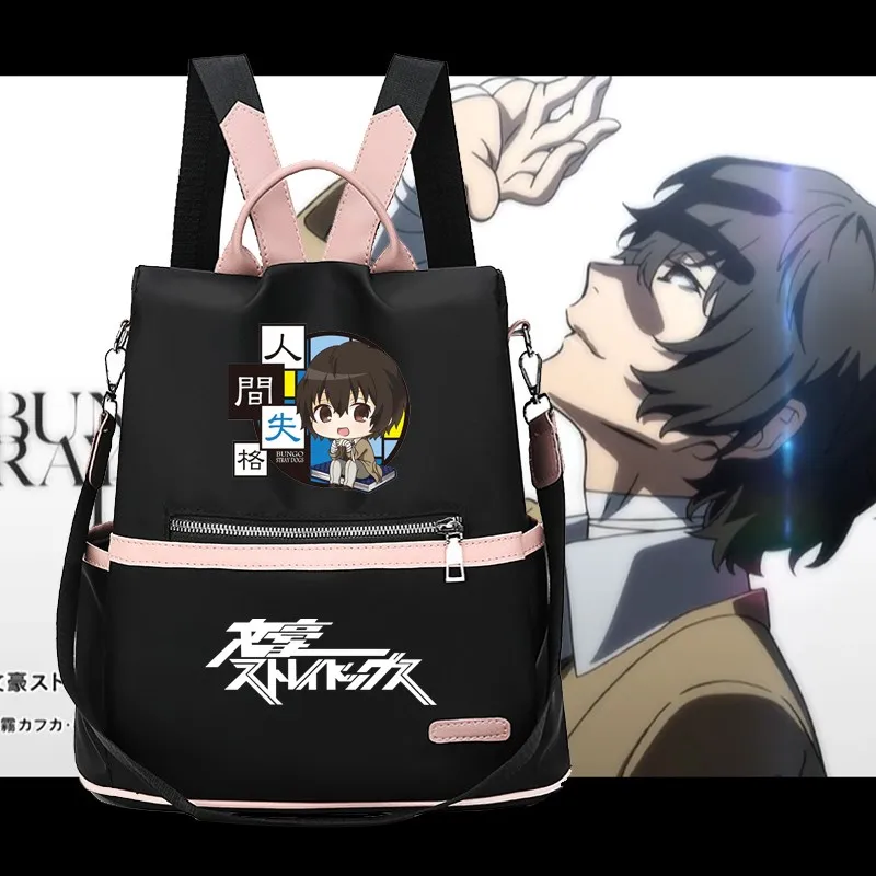 

Anime Bungou Stray Dogs Dazai Osamu Nakahara Chuuya Fashion Backpack Student Sweet Korean Cute Casual Knapsack Schoolbag