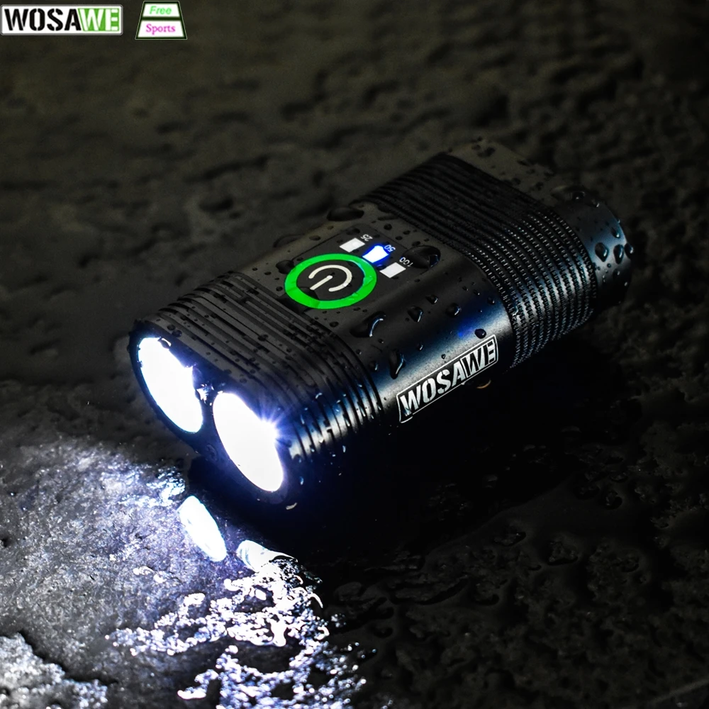 WOSAWE usb зарядка велосипедные фары Водонепроницаемый яркое освещение велосипедный фонарь на руль фонарик лампа Велоспорт Кемпинг Огни