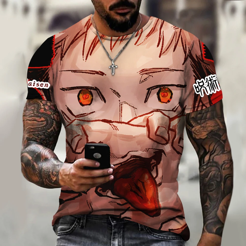 

Футболки с коротким рукавом juютсу Kaisen, летняя Модная Детская универсальная Повседневная дышащая Универсальная мягкая футболка унисекс в с...