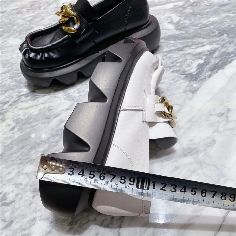 

Womens Loafers Shoes Round Toe Female Footwear 2021 Fashion Women's Autumn Oxfords Clogs Platform Soft Casual Sneaker Slip-on