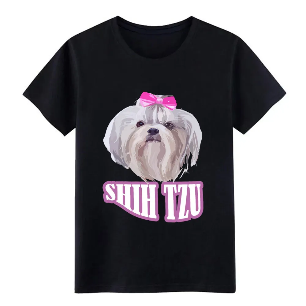 Мужская футболка с коротким рукавом shih tzu dog 2 европейский размер S-3xl одежда для