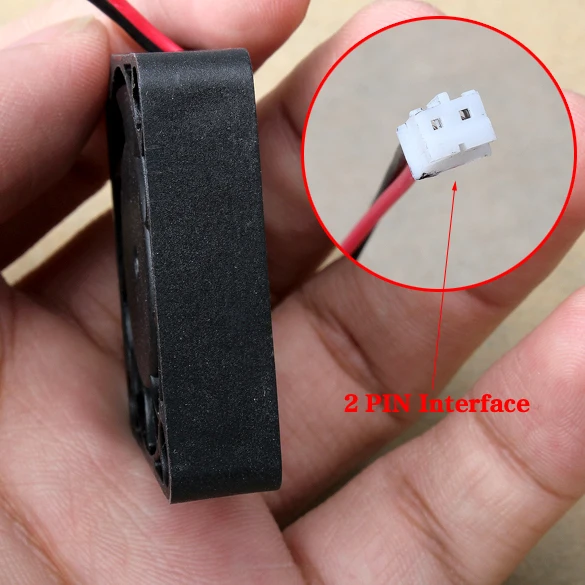 VODOOL 1 шт. черный 2 шпильки Вентилятор охлаждения DC 12 В 40 мм бесщеточный вентилятор