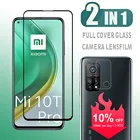 2 в 1 9D защитная пленка из закаленного стекла для Xiaomi Mi 10 Lite Mi 10 T Lite рro 5G Защитная пленка для экрана для объектива камеры Защитная пленка для Xiaomi Mi 10T Pro стекло