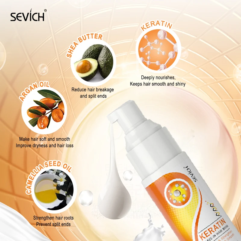Кератиновое восстановление волос Sevich 50 мл маска для ухода за волосами не