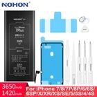 Аккумулятор NOHON для iPhone 7, 8, 6, 6S Plus, X, XR, XS, SE, 5S, 5, 4S, 4, сменный оригинальный аккумулятор большой емкости