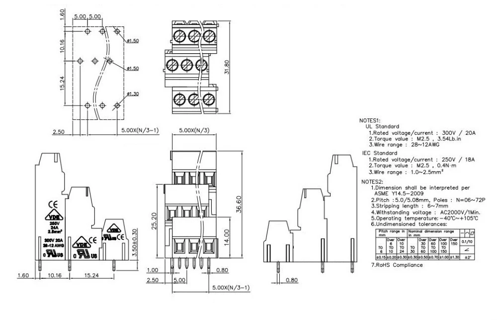 KF128A3 5,0 мм 2P 3P PCB универсальные Винтовые клеммные блоки DG500A3 5,0 мм 2PIN 3PIN MK3DS 1,5/2-5,0 PHOENIX свяжитесь с DEGSON KEFA