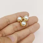 50 шт. 19*20 мм золотистого цвета искусственный жемчуг цветок для изготовления браслета Ассорти Свадебные фурнитура ювелирных изделий для ношения в волосах для 