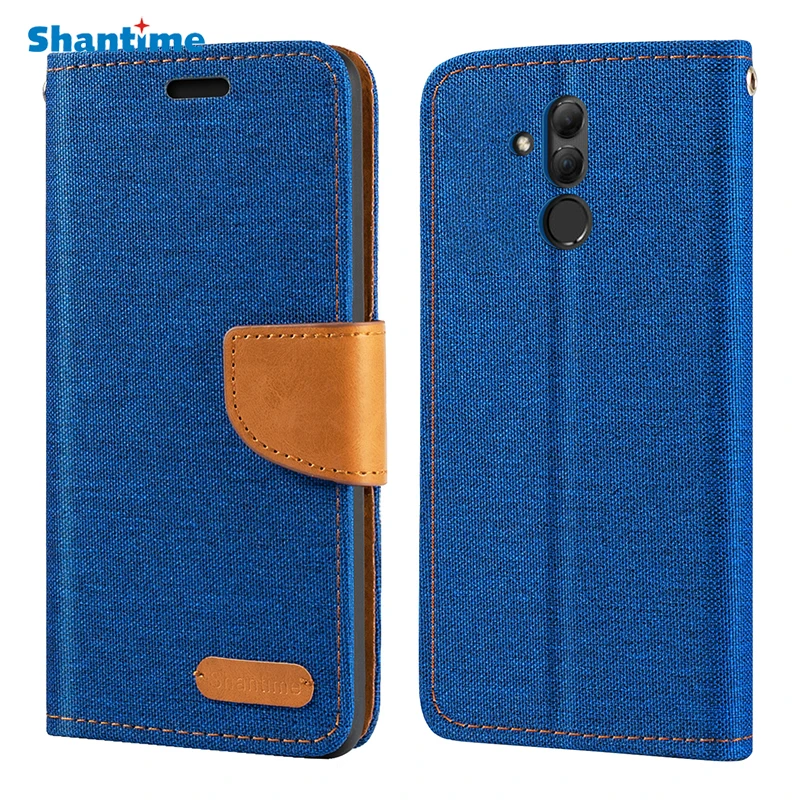 Чехол кошелек из кожи Оксфорд для Huawei Mate 20 Lite с мягкой задней крышкой ТПУ